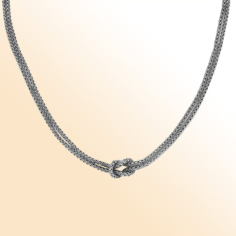 Sterling Silver 2.5MM Handcrafted Bali Necklace with Lobster Lock