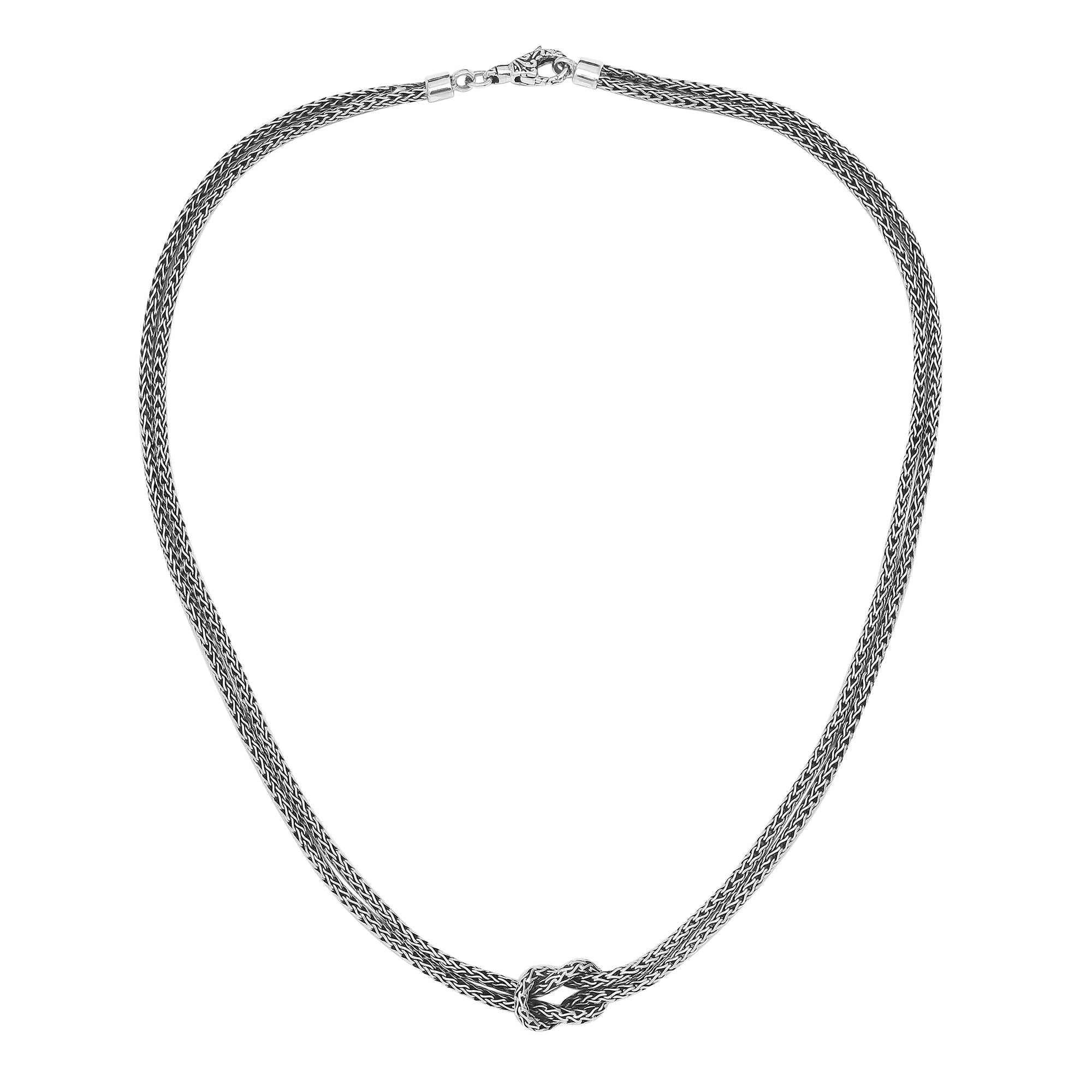 Sterling Silver 2.5MM Handcrafted Bali Necklace with Lobster Lock