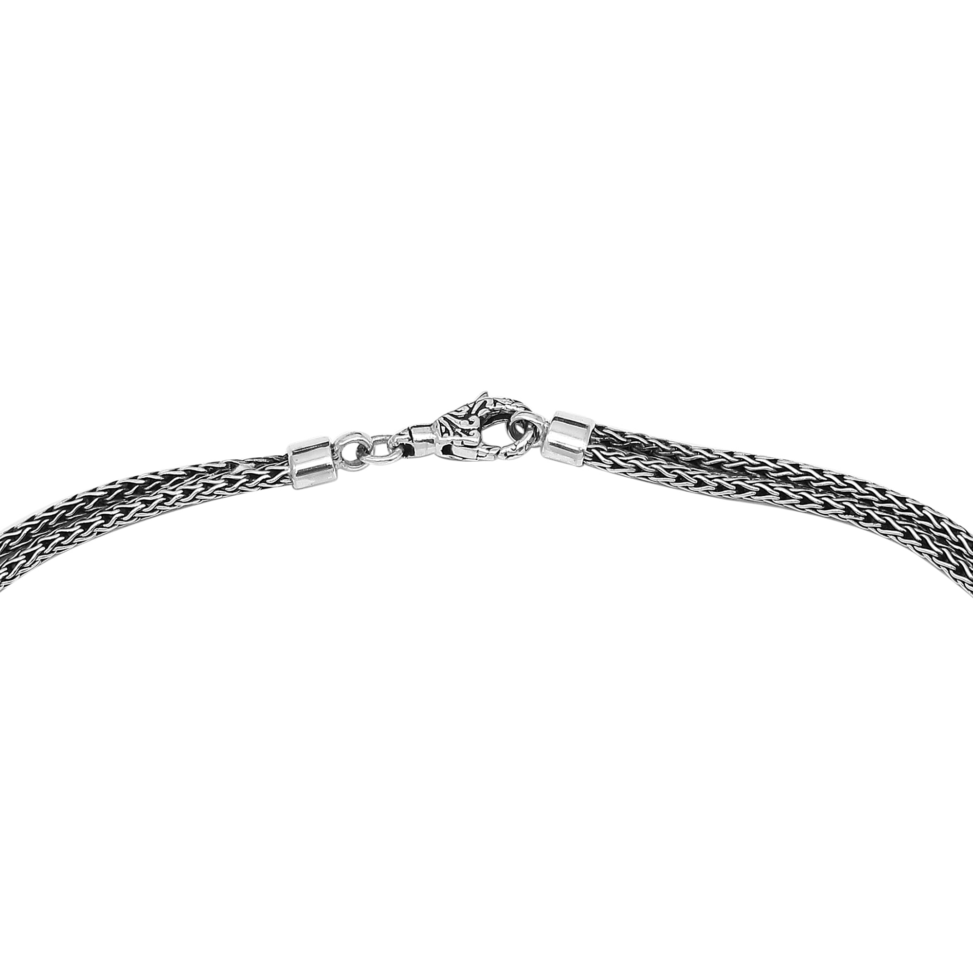 Sterling Silver 2.5MM Handcrafted Bali Necklace with Lobster Lock
