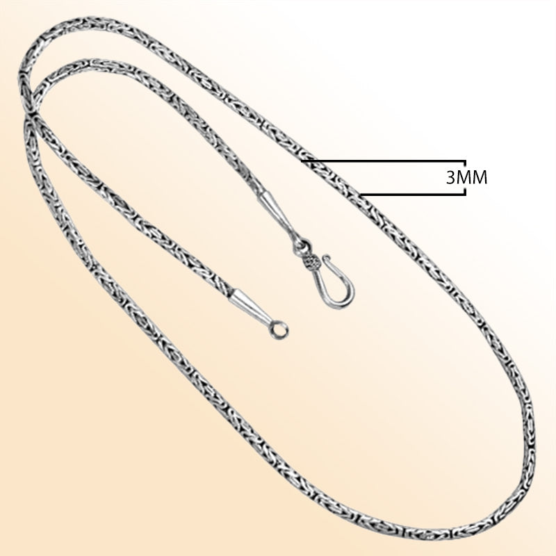 Handcrafted Silver Overlay Over Copper Bali Wheat Chain Necklace