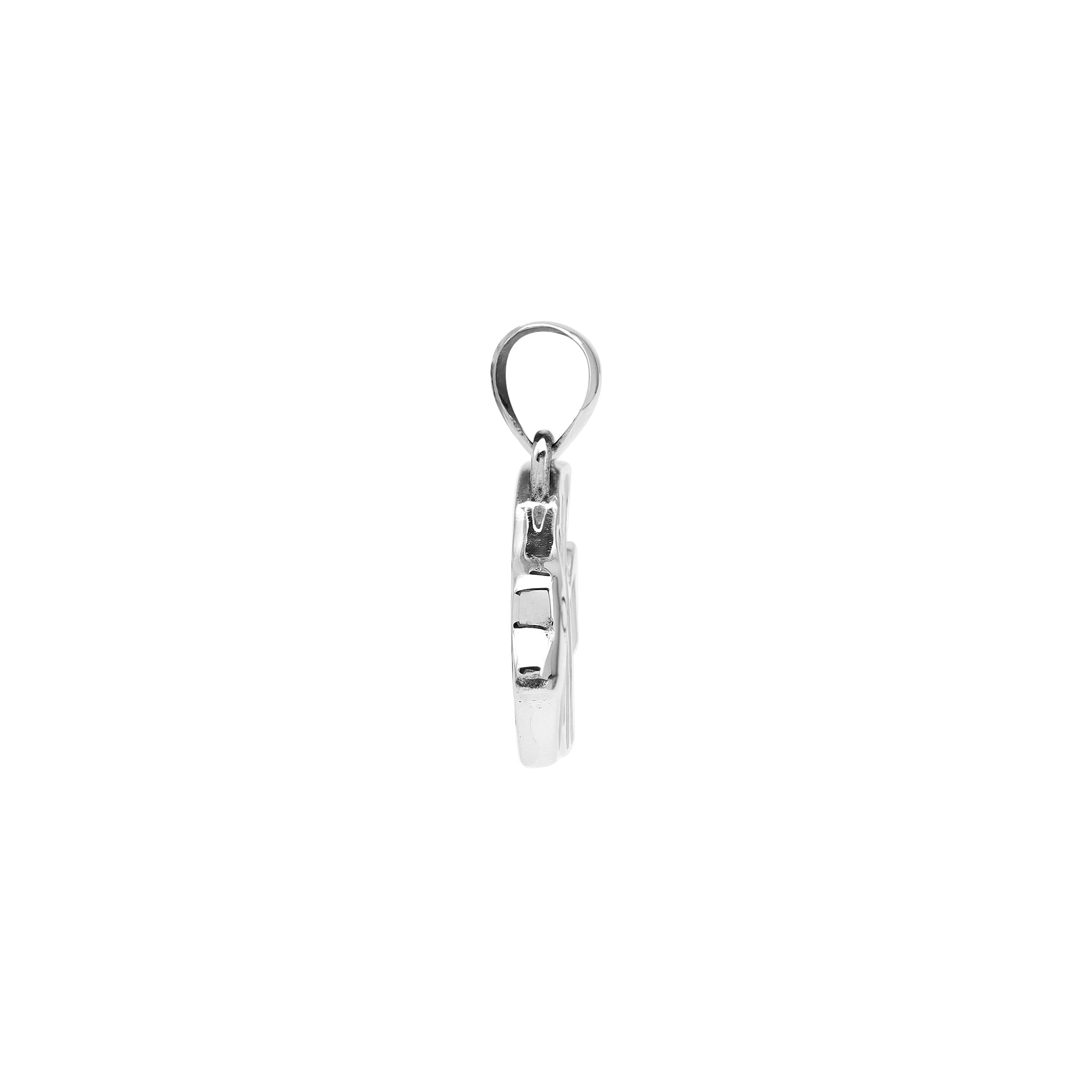 Handcrafted sterling silver fish pendant with abalone shell inlay and Bali carvings – retail jewelry