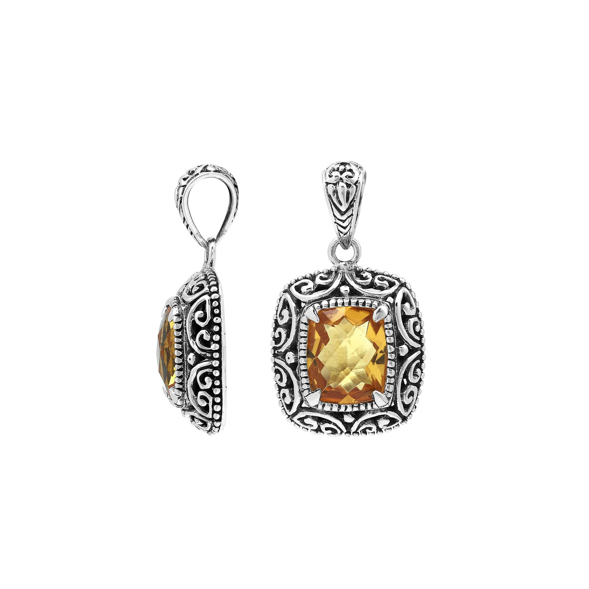 AP-8101-CT Sterling Silver Pendant With Citrine Q.