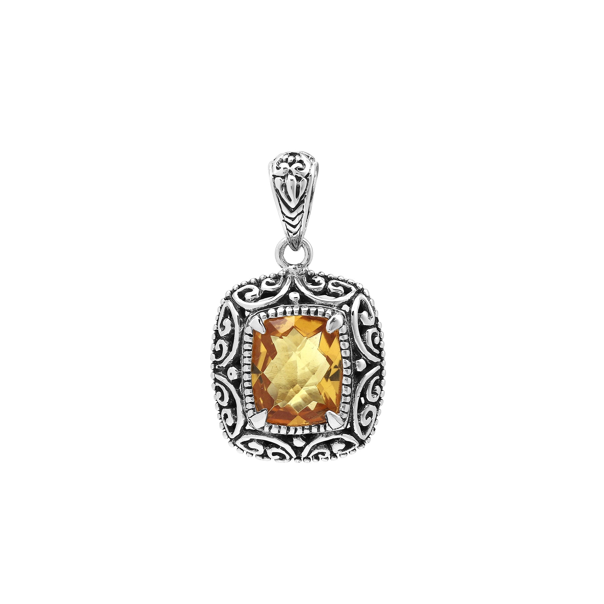 AP-8101-CT Sterling Silver Pendant With Citrine Q.