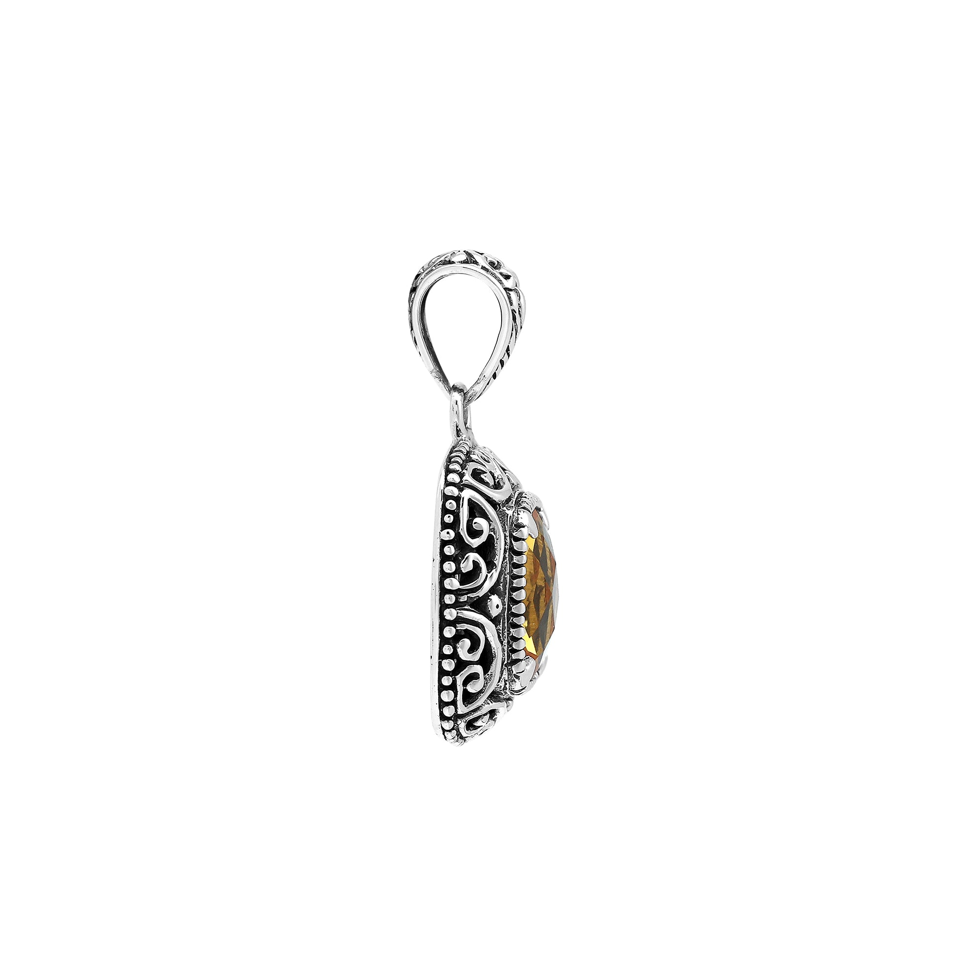 AP-8101-CT Sterling Silver Pendant With Citrine Q.