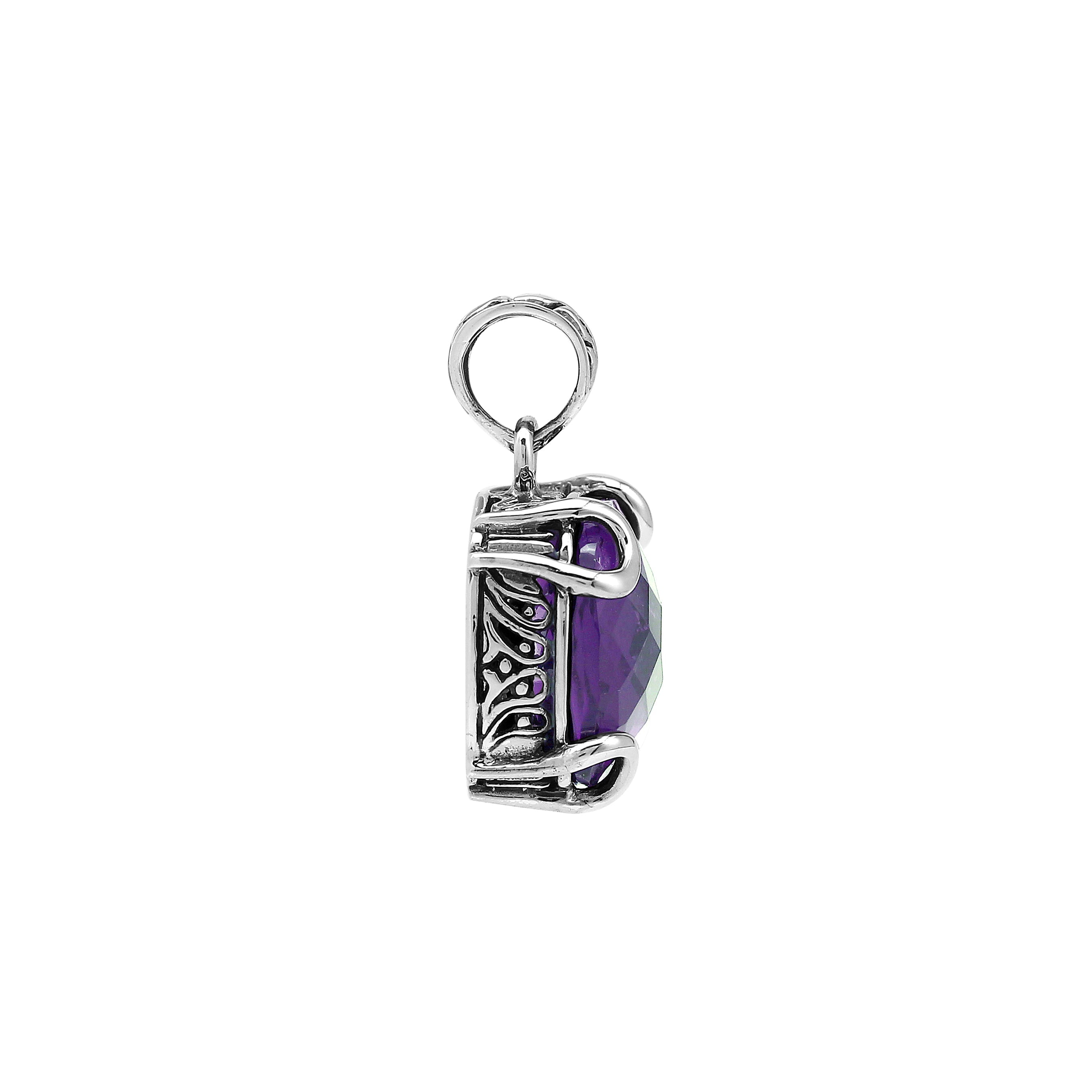 AP-8102-AM Sterling Silver Pendant with Amethyst Q.