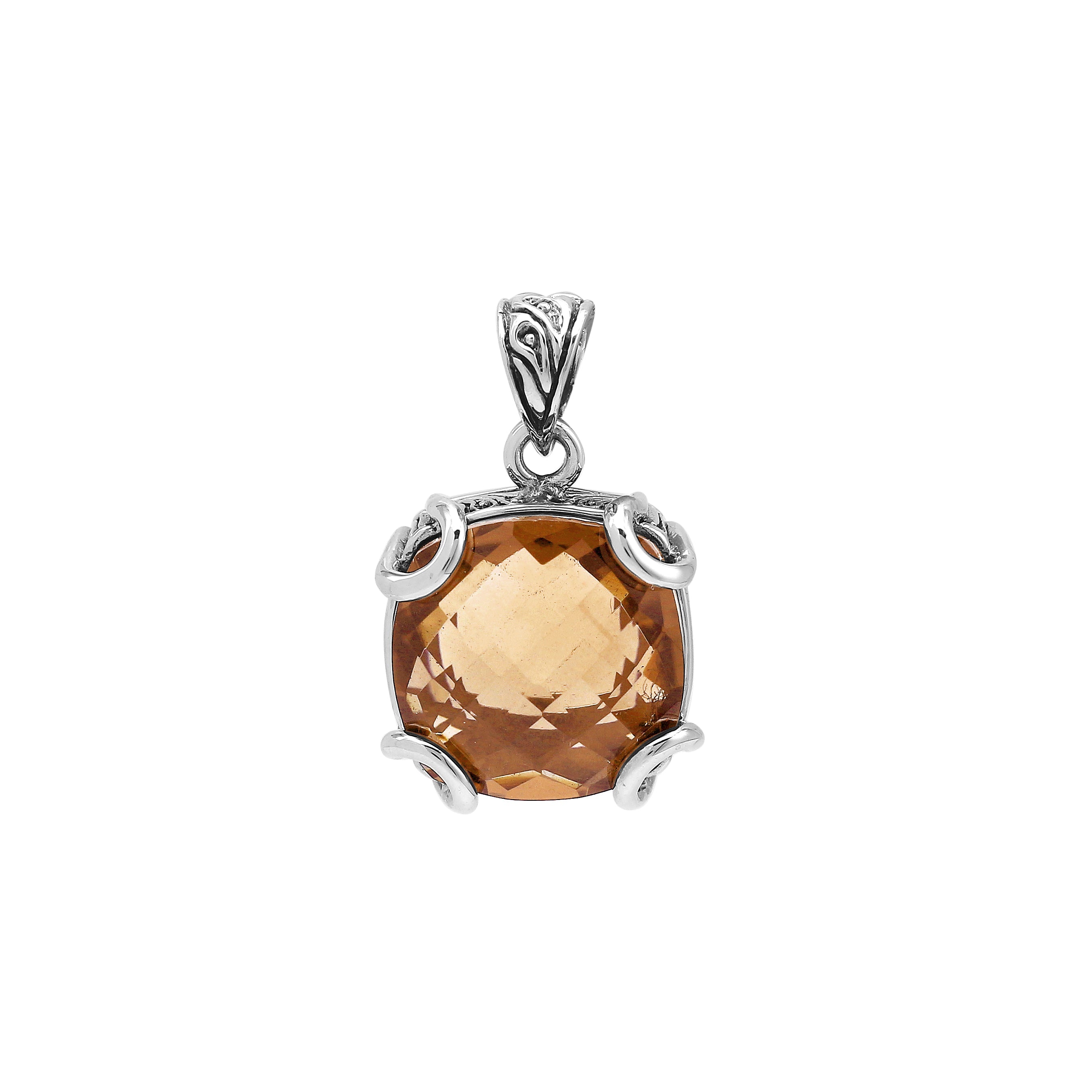 AP-8102-MO Sterling Silver Pendant with Morganite Q.