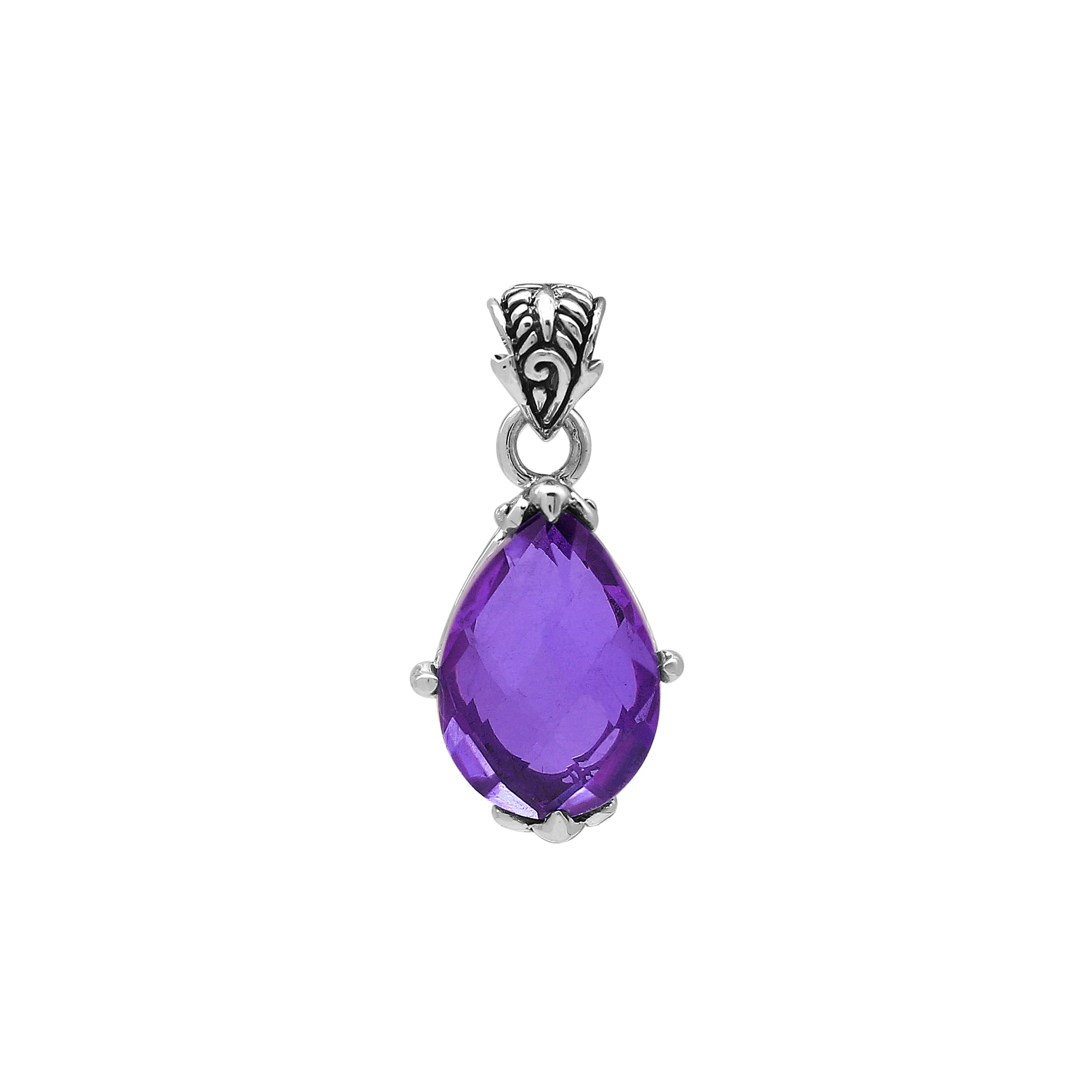 AP-8103-AM Sterling Silver Pendant With Amethyst Q.