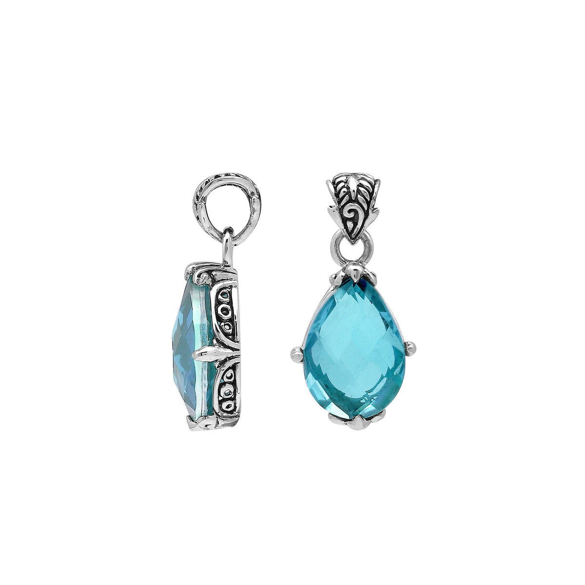 AP-8103-BT Sterling Silver Pendant With Blue Topaz Q.