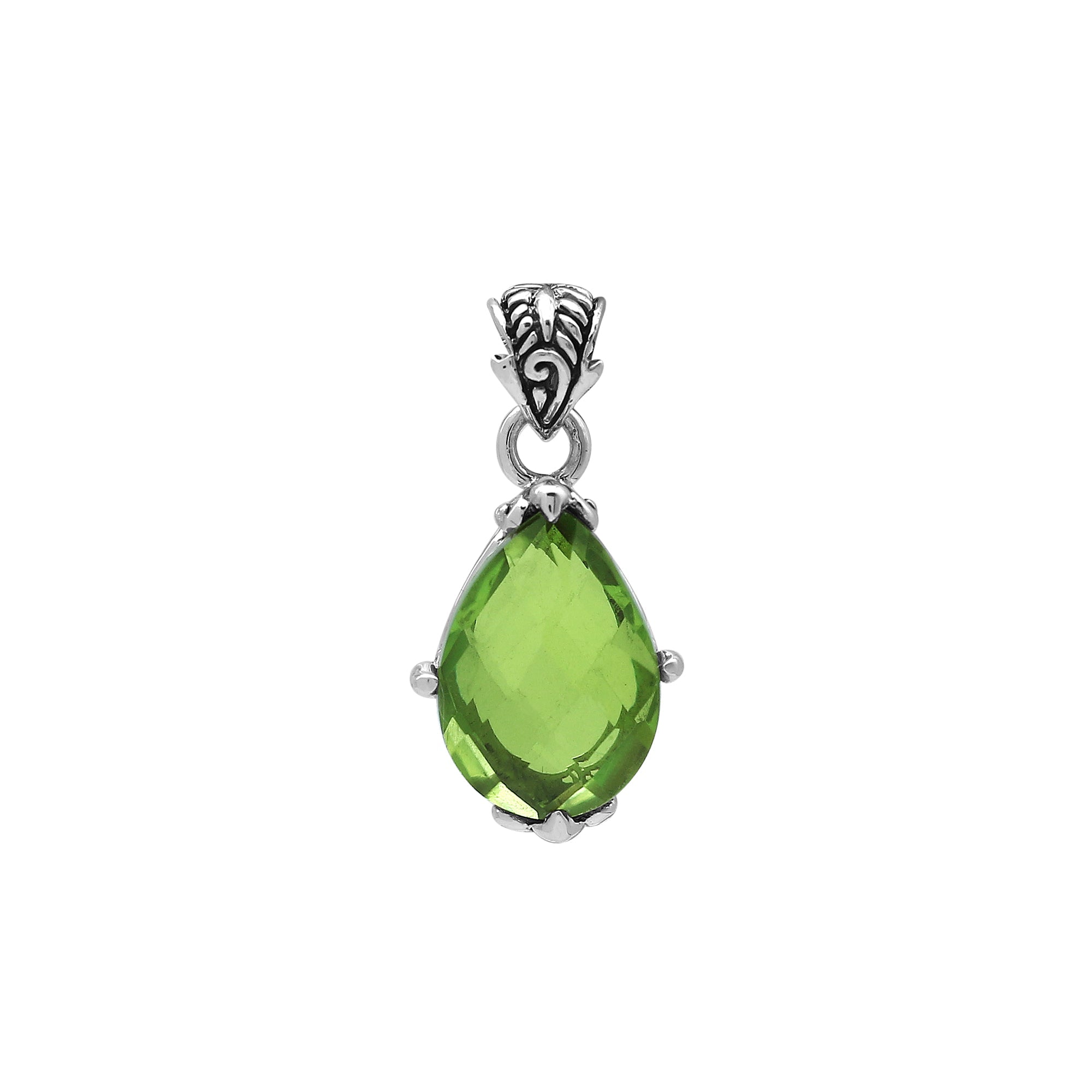 AP-8103-PR Sterling Silver Pendant With Peridot Q.