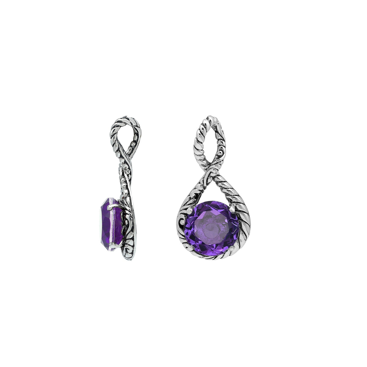 AP-8104-AM Sterling Silver Pendant With Amethyst Q.