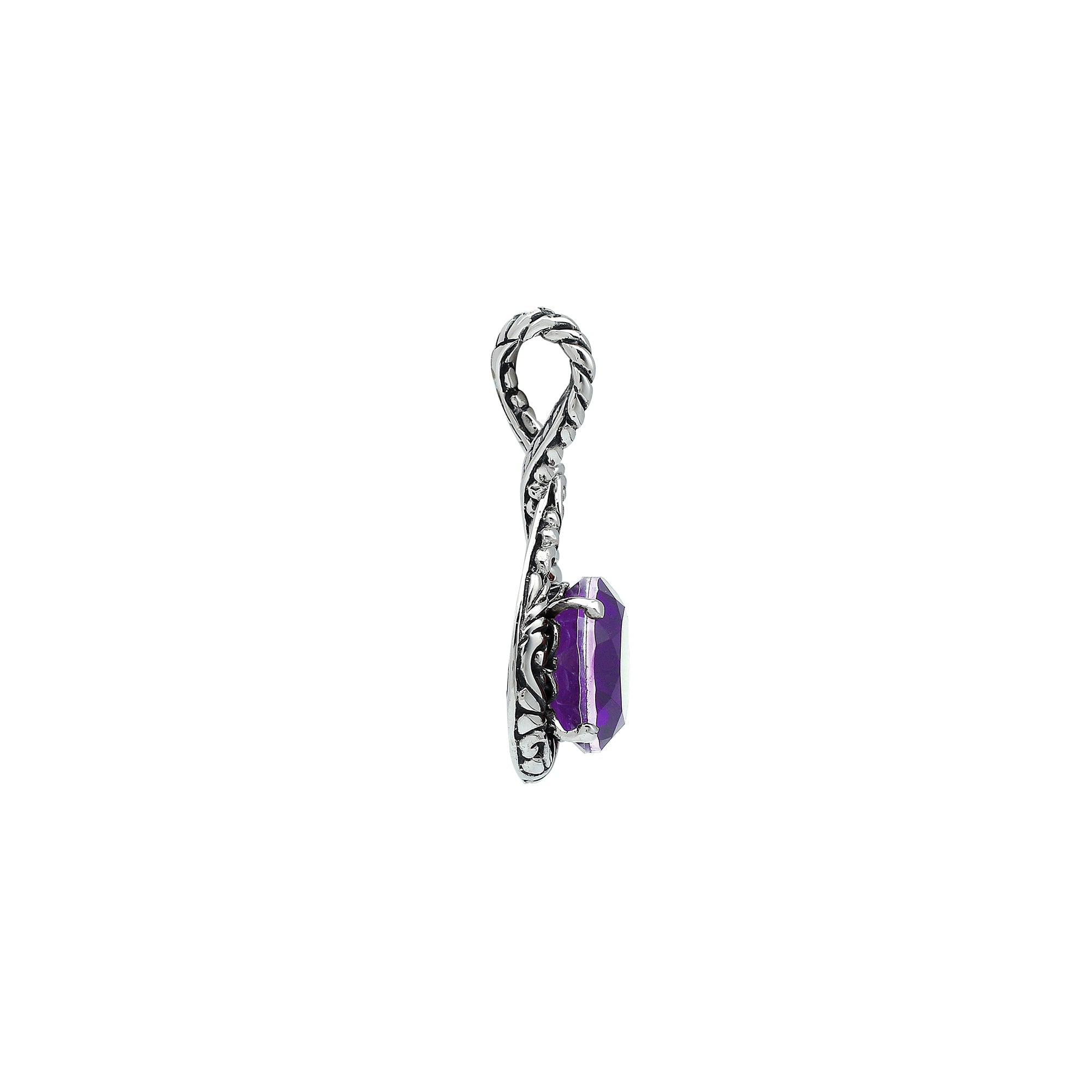 AP-8104-AM Sterling Silver Pendant With Amethyst Q.