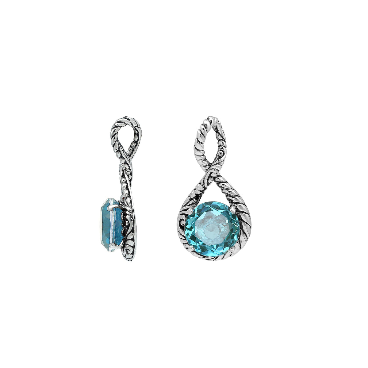 AP-8104-BT Sterling Silver Pendant With Blue Topaz Q.