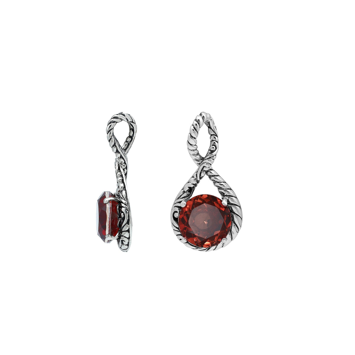 AP-8104-GA Sterling Silver Pendant With Garnet Q.