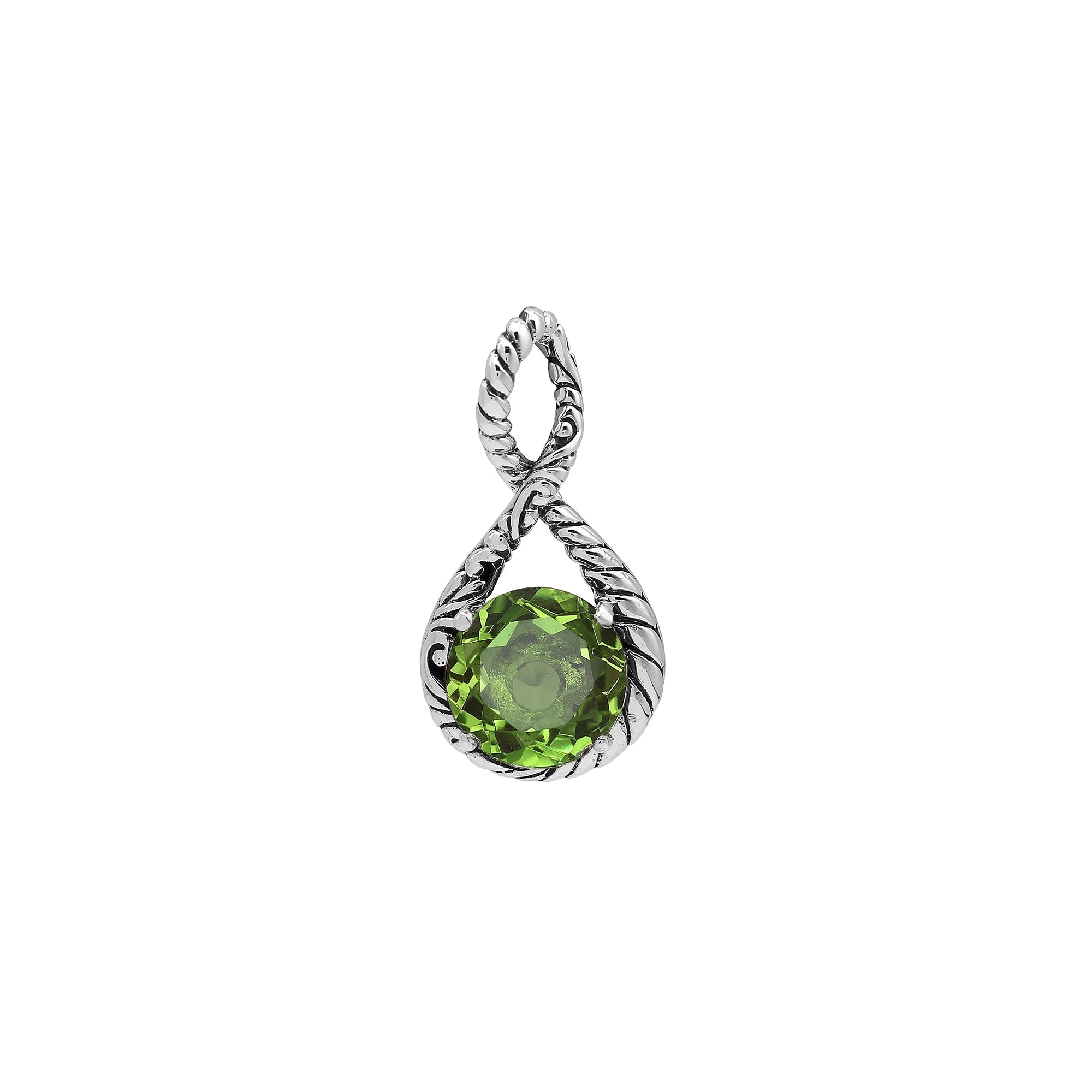 AP-8104-PR Sterling Silver Pendant With Peridot Q.