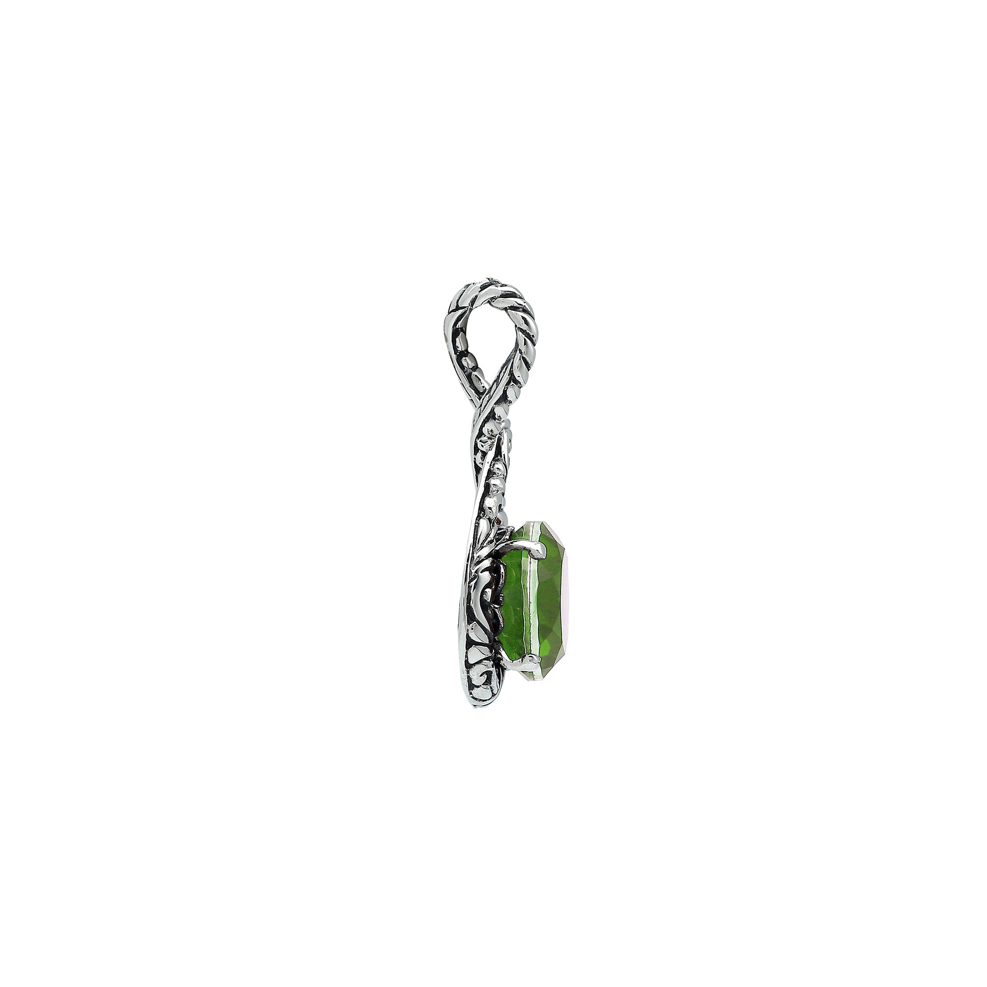 AP-8104-PR Sterling Silver Pendant With Peridot Q.