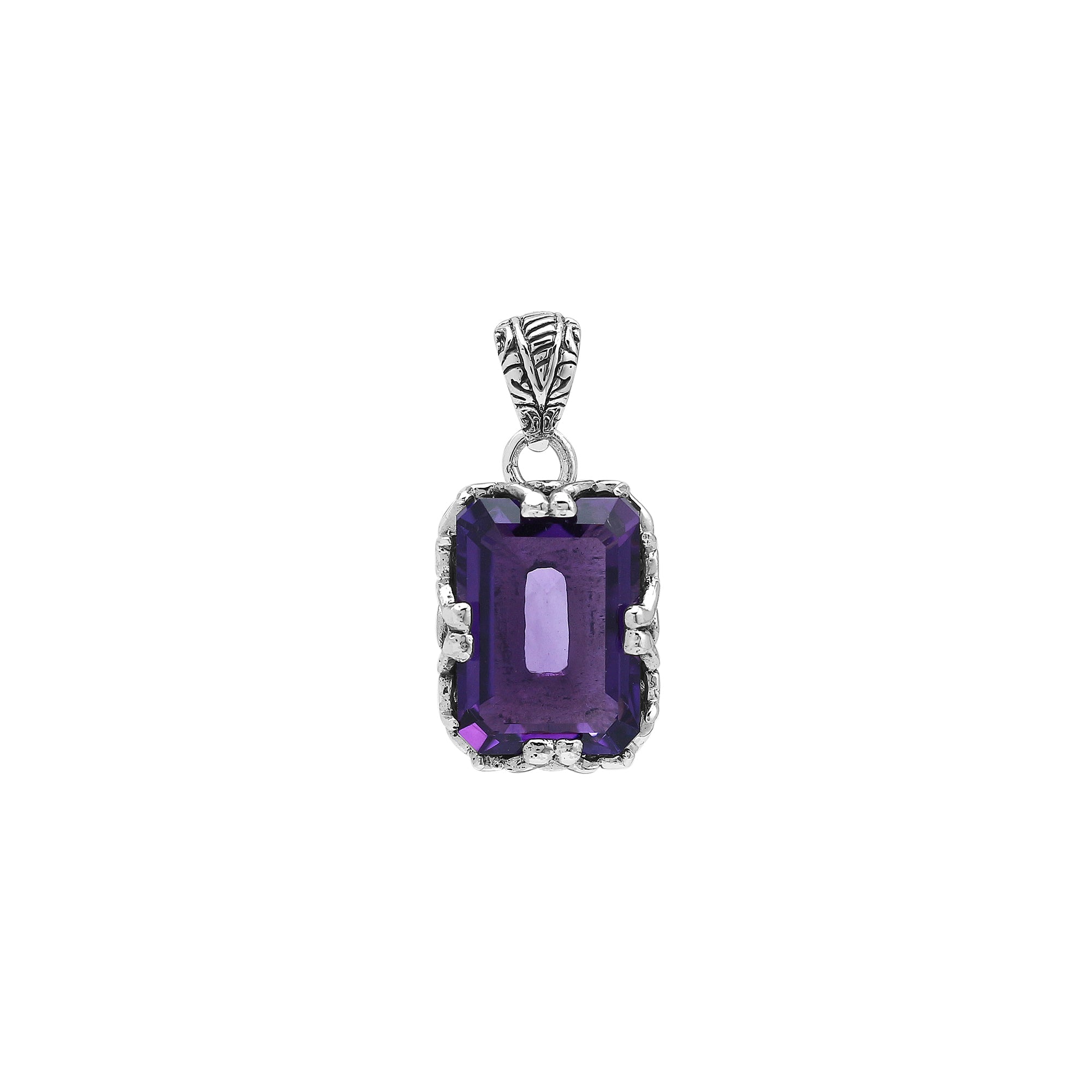 AP-8106-AM Sterling Silver Pendant With Amethyst Q.