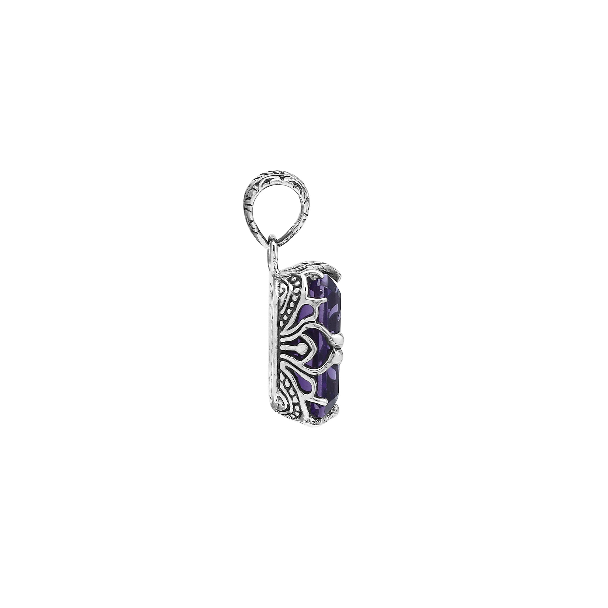 AP-8106-AM Sterling Silver Pendant With Amethyst Q.