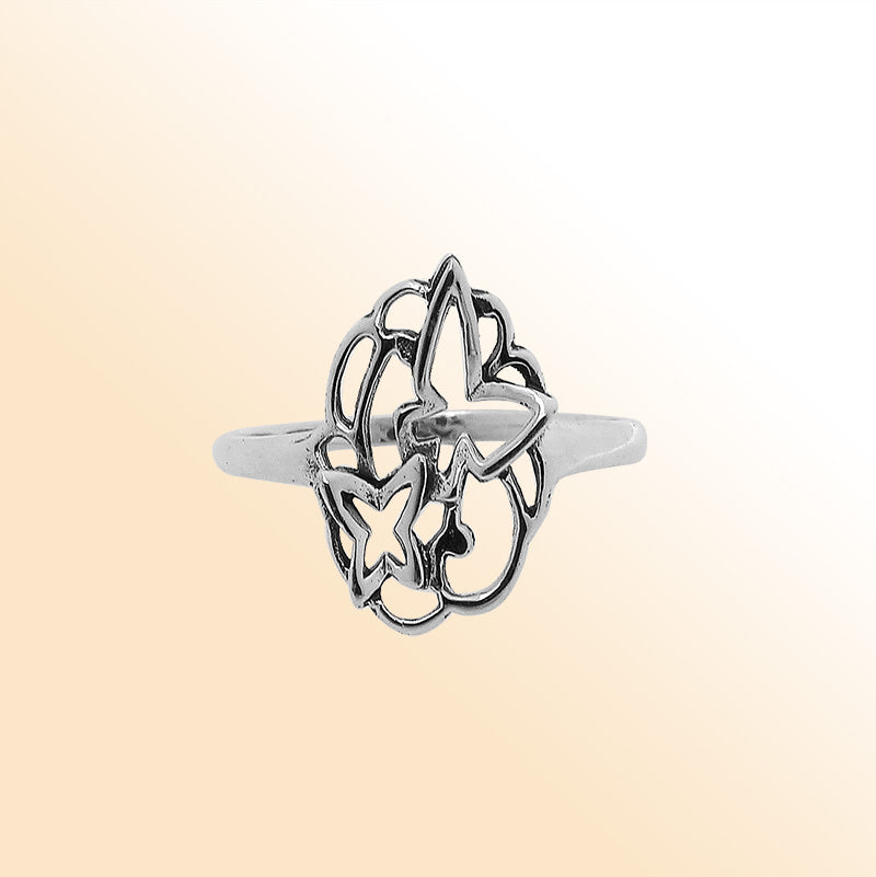Sterling Silver Balinese Handcrafted Beautiful Simple Designer Ring With Polished Finish