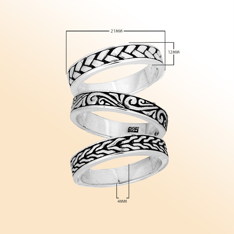 Handcrafted Sterling Silver Elegant Lovely Pretty Designer Round Ring From Bali.