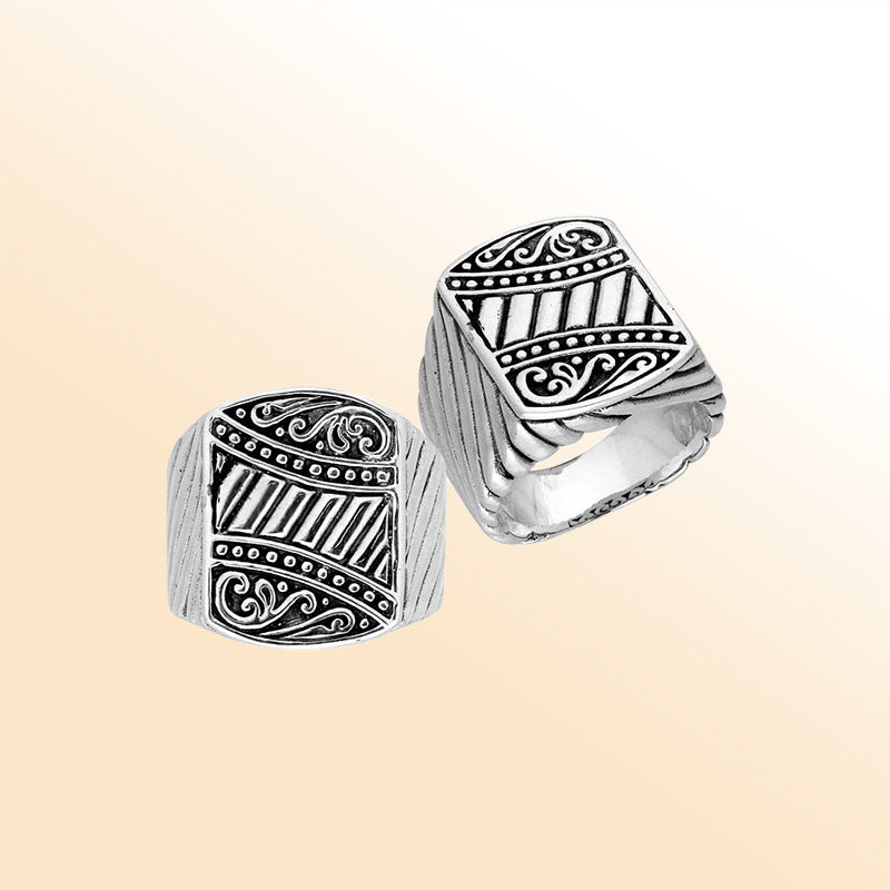 Handcrafted Sterling Silver Elegant Pretty Simple Design Ring From Bali.
