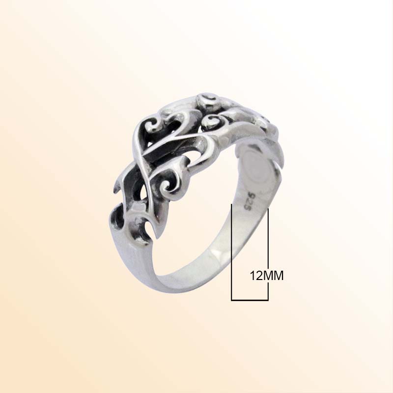 Sterling Silver simple design nice looking handcrafted ring from Bali, Indonesia with polished plain finish