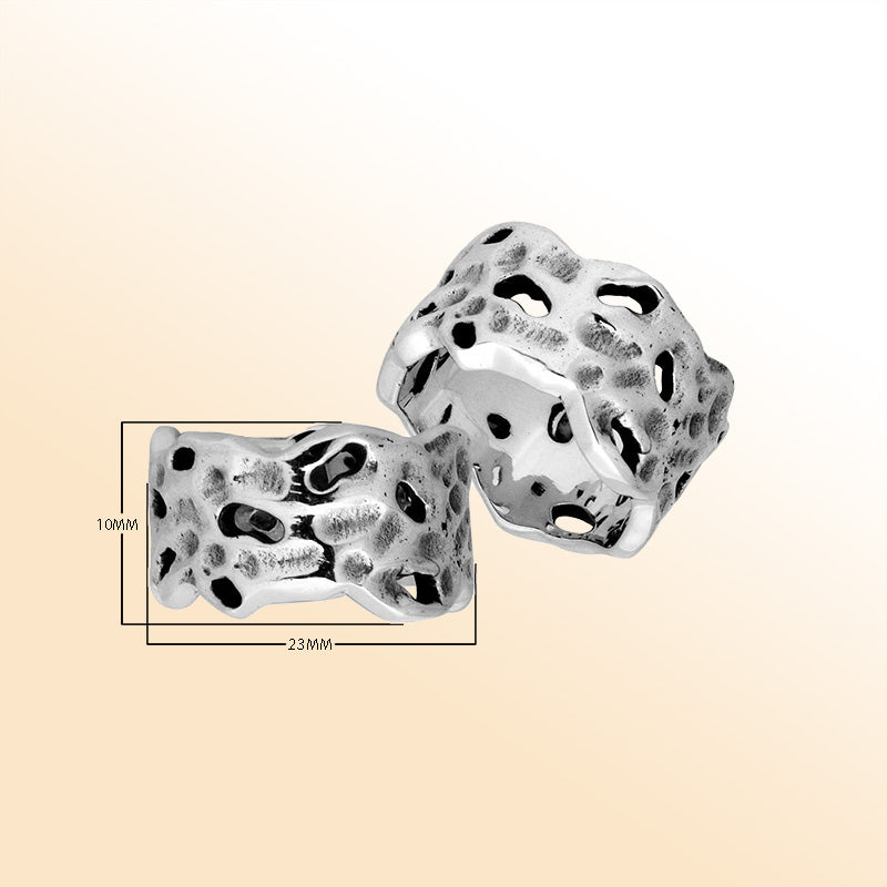 Sterling Silver beautiful design handcrafted ring from Bali, Indonesia with polished and oxidized detailing