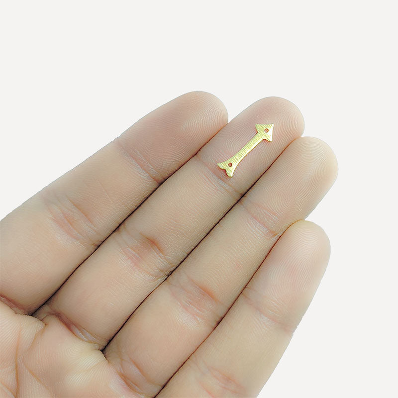 Handcrafted arrow shape chip bead with 18K Gold Overlay Over Copper made in India