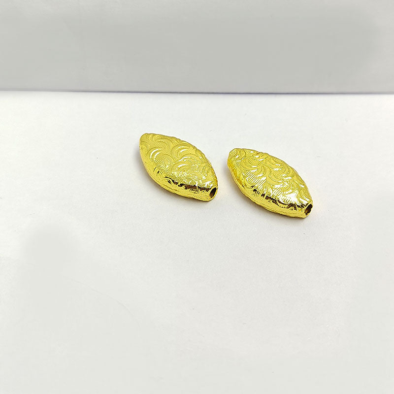 Handcrafted motif bead with 18K Gold Overlay Over Copper made in India