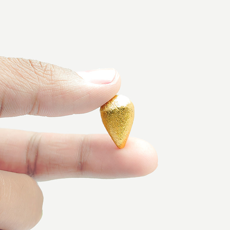 18K gold overlay decorative round beads over copper handcrafted in India for retail jewelry designs