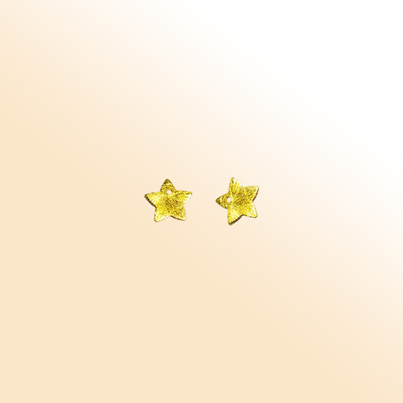 Star shape jewelry charm with 18K gold overlay over copper handcrafted in India