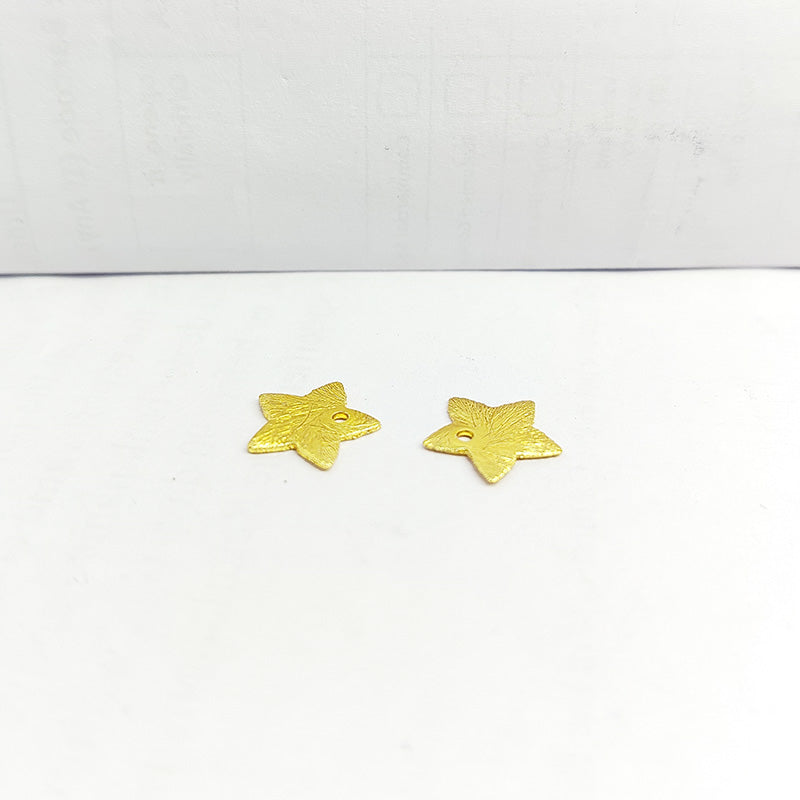 Star shape jewelry charm with 18K gold overlay over copper handcrafted in India