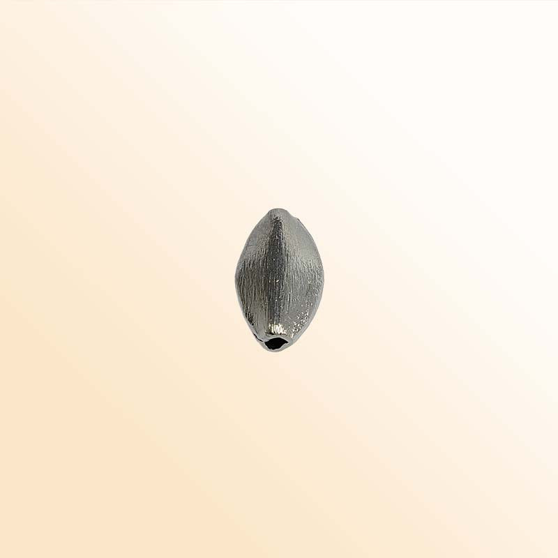 Handcrafted black rhodium overlay copper oval bead from India for jewelry making