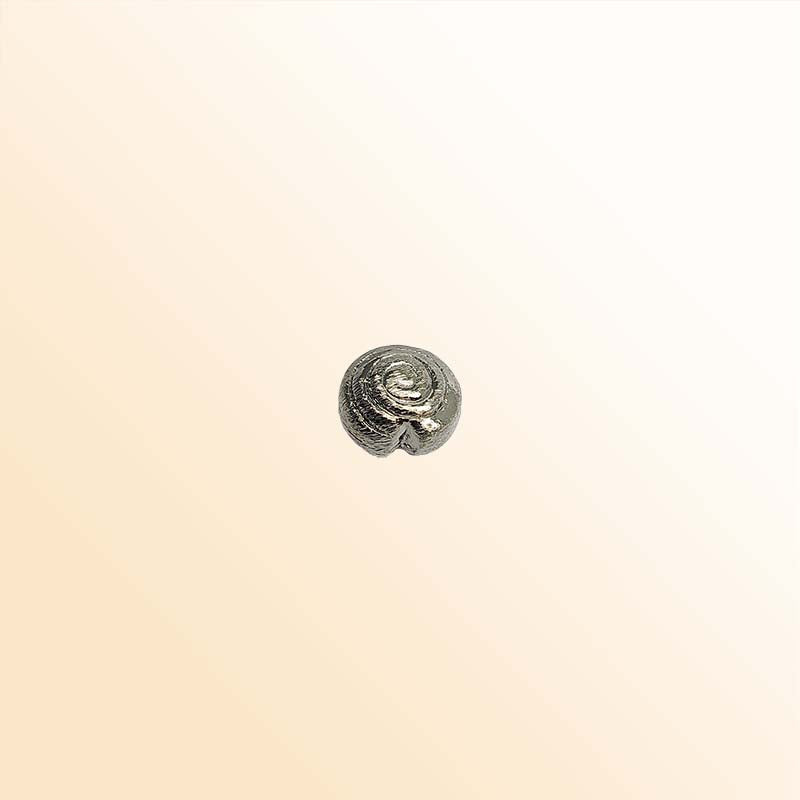 Handcrafted black rhodium overlay copper spiral disc bead from India for jewelry making