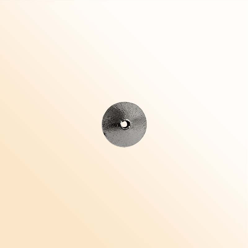 Handcrafted black rhodium overlay copper cone bead from India for jewelry making