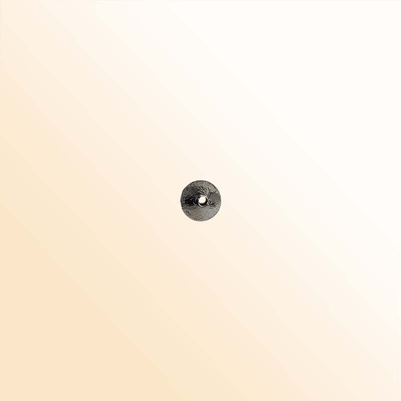 Handcrafted black rhodium overlay copper cone bead from India for jewelry making