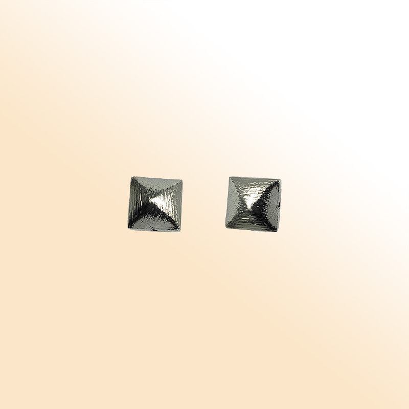 Black rhodium overlay copper geometric bead handcrafted in India for retail jewelry designs