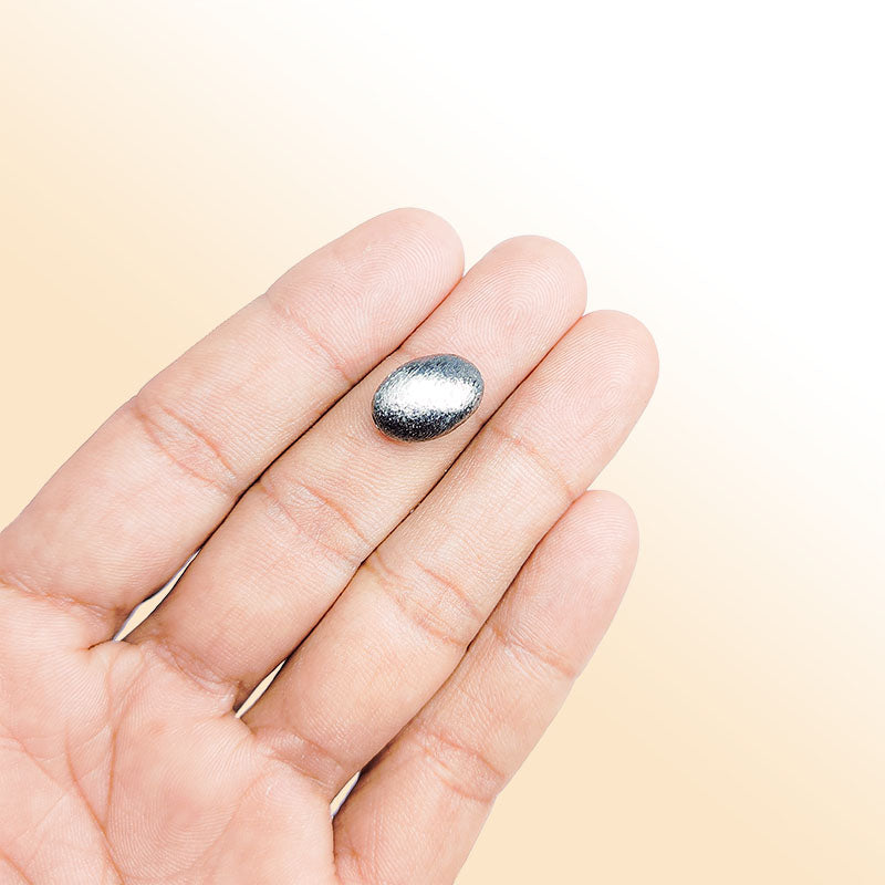 Black rhodium overlay copper oval bead handcrafted in India for retail jewelry designs