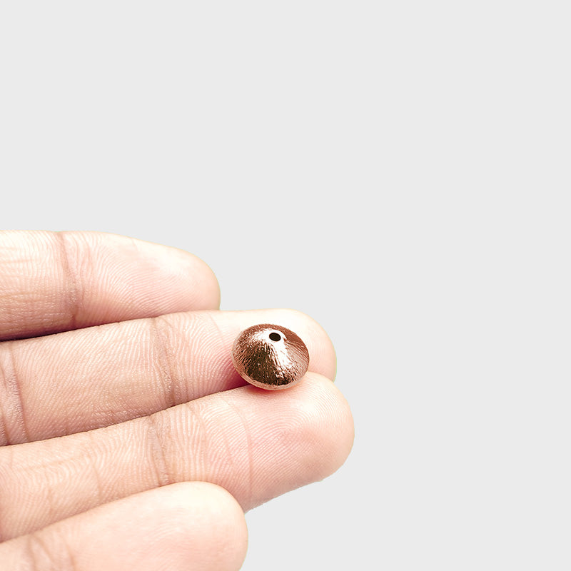 Handcrafted rose gold overlay copper faceted dome made in India with brushed finish