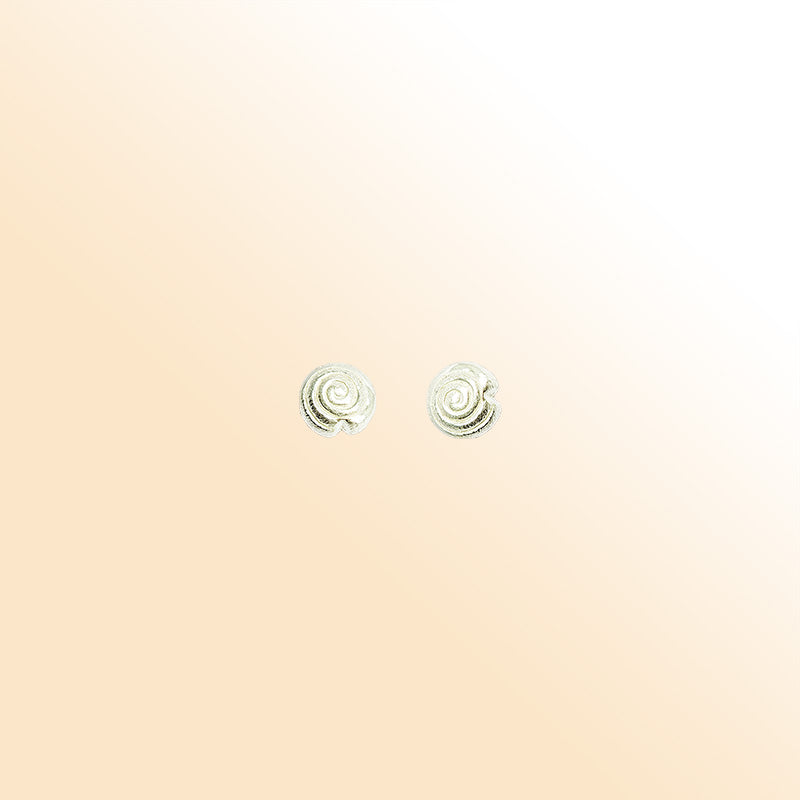 Silver overlay over copper handcrafted spiral disc bead from India with antique brushed finish