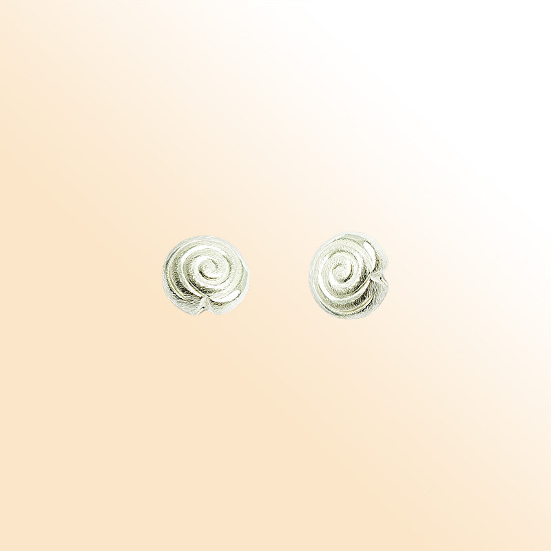 Silver overlay over copper handcrafted spiral disc bead from India with antique brushed finish