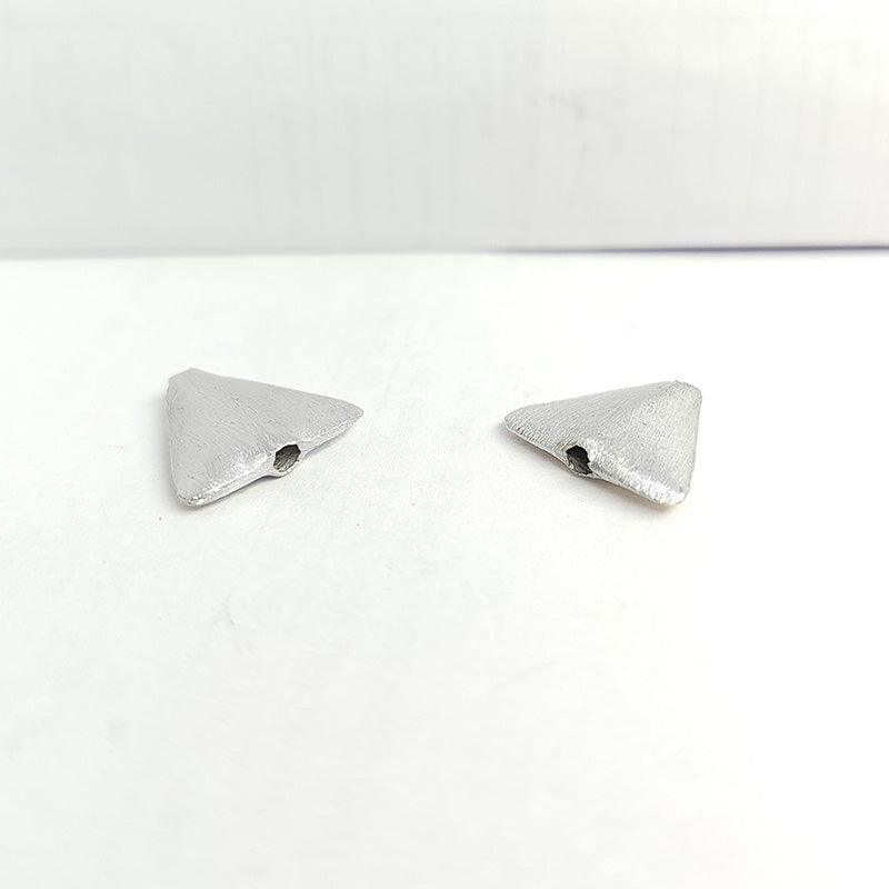 Decorative silver overlay copper textured cone bead handcrafted in India for modern jewelry making