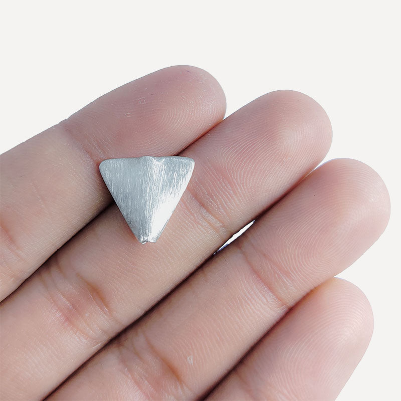 Decorative silver overlay copper textured cone bead handcrafted in India for modern jewelry making