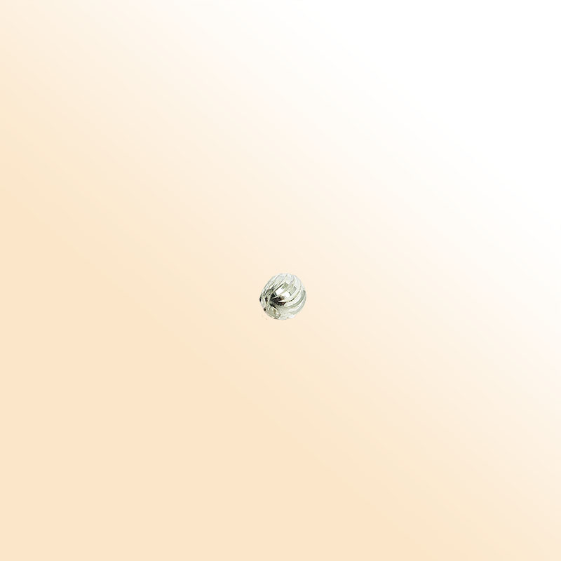 Modern silver overlay over copper handcrafted round bead with spiral groove detail made in India for jewelry making