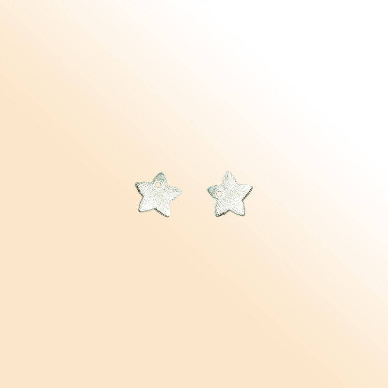 Silver Overlay Over Copper textured five point star charm handcrafted in India for handmade jewelry designs