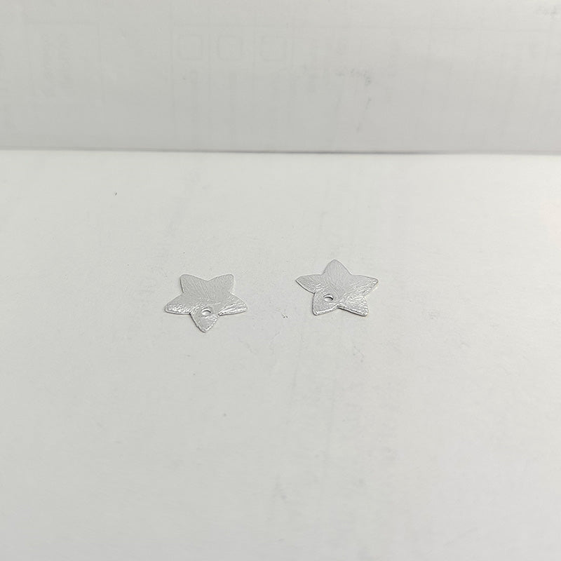 Silver Overlay Over Copper textured five point star charm handcrafted in India for handmade jewelry designs