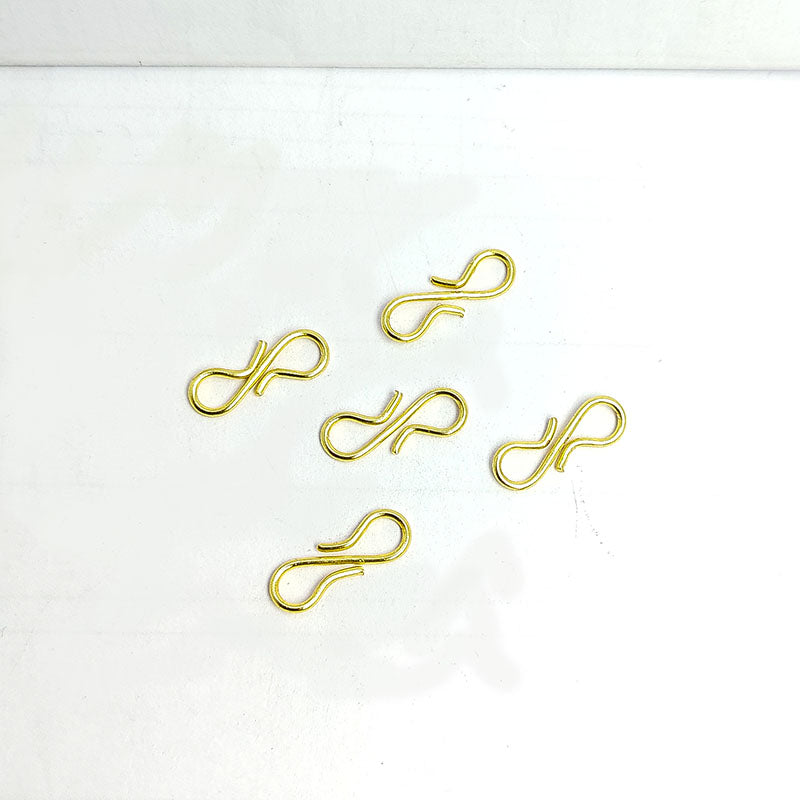 18K Gold Overlay Over Copper twisted infinity s hook jewelry clasp handmade India