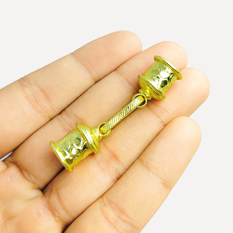 Luxury handcrafted hook clasp made with 18K Gold Overlay Over Copper from India for necklaces and bracelets