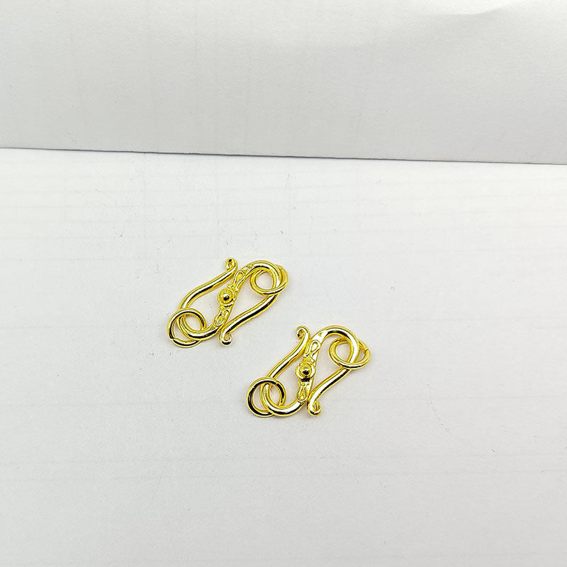 Elegant Infinity Style Open Clasp Handcrafted In India With 18K Gold Overlay Over Copper Perfect For Necklaces And Bracelets