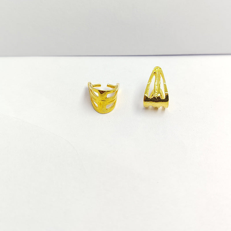 Minimal cone-style jewelry bail in 18K Gold Overlay Over Copper, handcrafted in India.