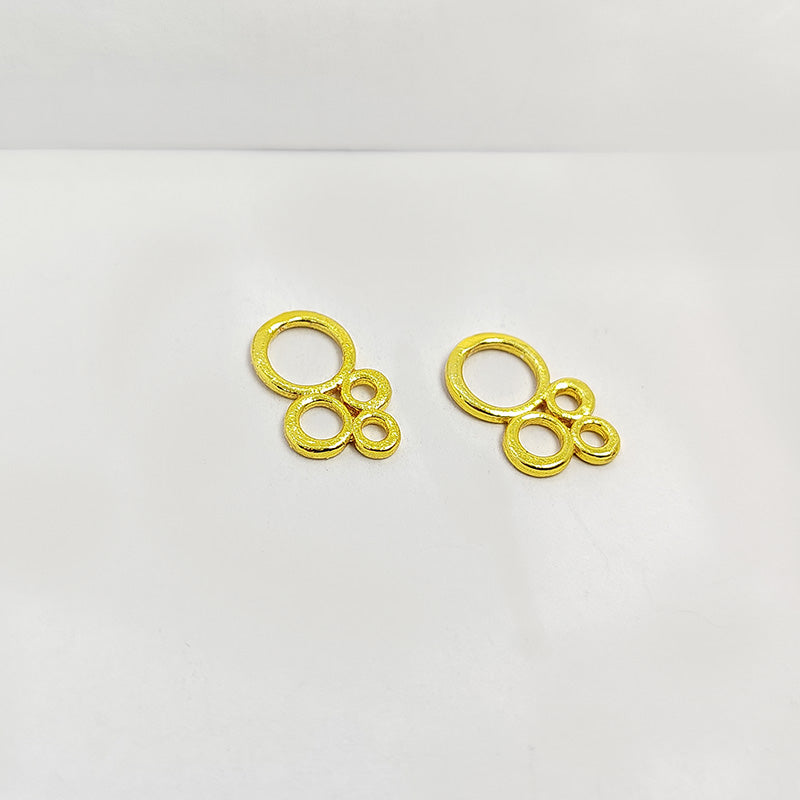 Multi loop connector charm in 18K Gold Overlay Over Copper, handcrafted in India.